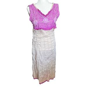 Pink and White Mini Dress